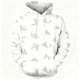 Women's Minimalist Gray Geometric Triangle Print Hoodie
