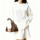 Women's Abstract Line Print Minimalist Knit Sweater